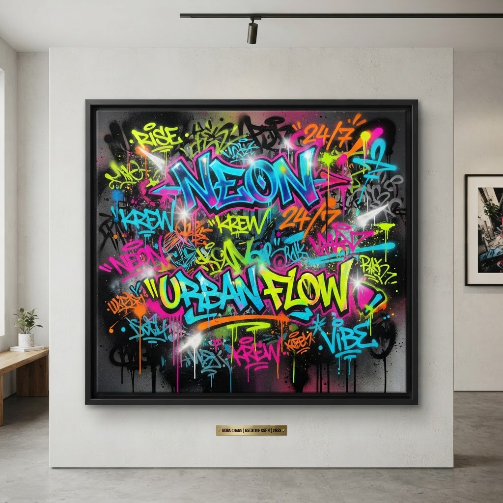 Finální digitální graffiti artwork připravený k exportu a tisku
